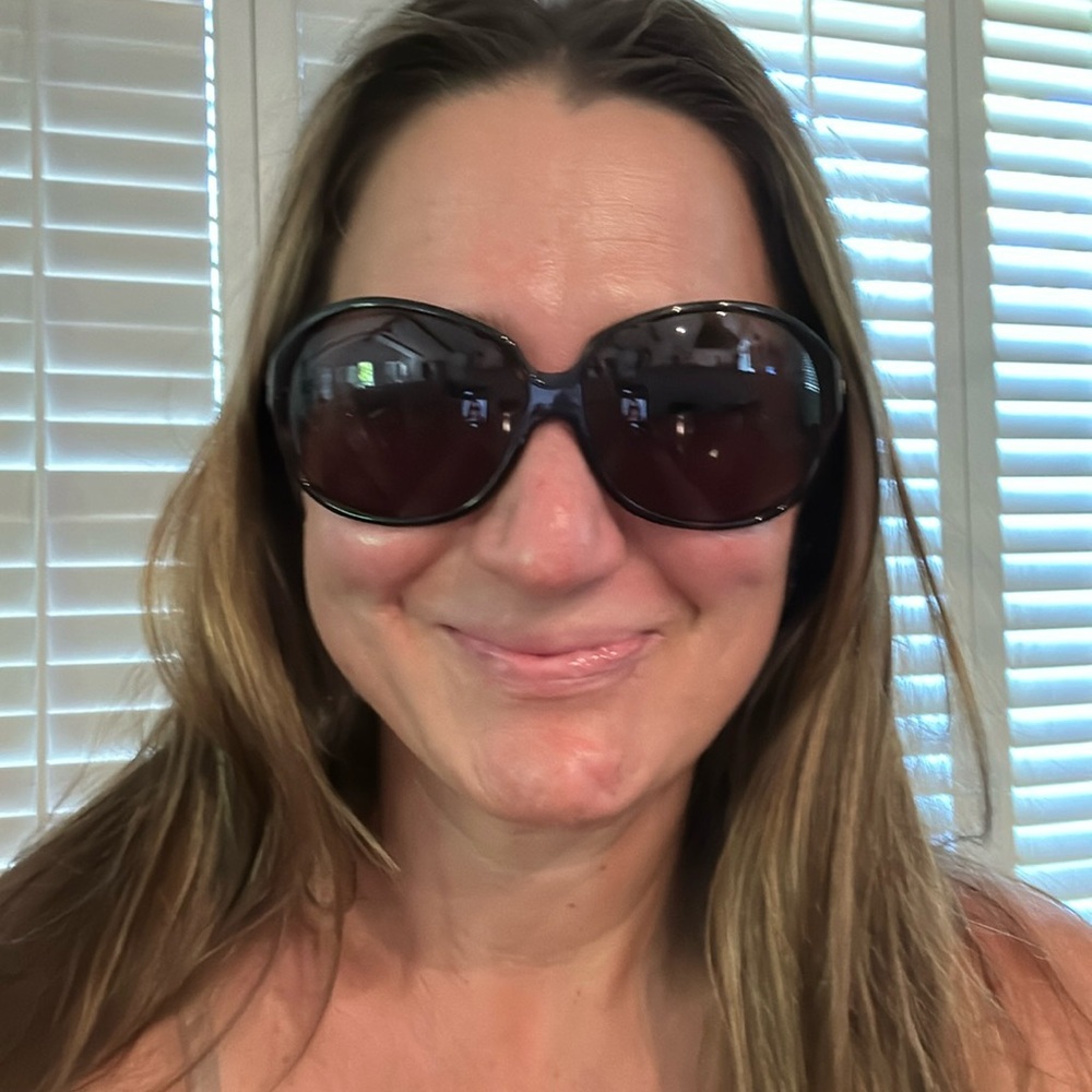 Authentic Prada Large Round Large Oval Sunglasses - image 1